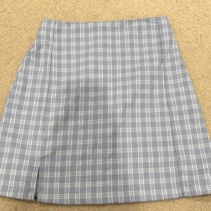 Brandy Melville Blue Plaid Skirt
